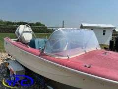 1975 BOAT W/ 65HP EVENRUDE MOTOR & 1975 EASYLOADER TRAILER