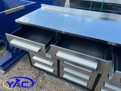 7FT 20 Drawers Stainless Steel Workbench