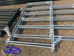 5- Galvanized Livestock Panel W/ Gate (BUYER MUST PAY 5X THE BID PRICE)