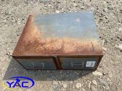 2 Drawer Metal Storage - 20"w x 8"h