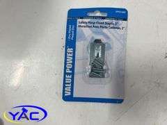 5 Large Snap Hooks, 5/8 Double Swivel, 2 Pc Chrome Animal Warning 1/4" Clevis Grab Hooks