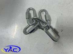 5 Large Snap Hooks, 5/8 Double Swivel, 2 Pc Chrome Animal Warning 1/4" Clevis Grab Hooks