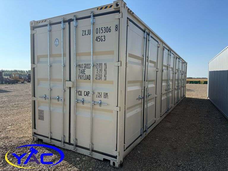 40’ High Cube Sea Container W/ 4 Side Doors