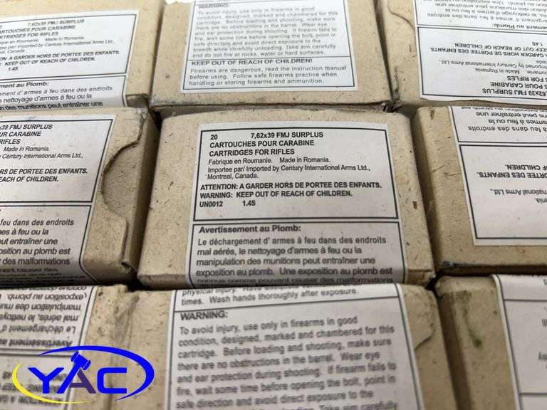 APPROX. 340 ROUNDS OF 7.62X39 AMMUNITION