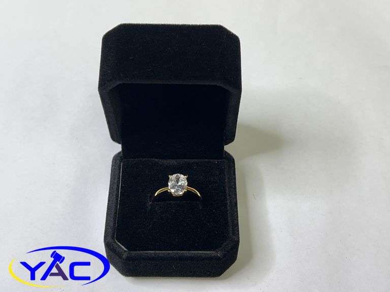 New 925S 3.0ct Oval Cut Simulated Diamond Solitaire Ring - Size 7