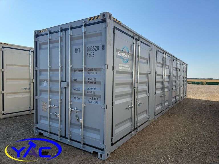40’ High Cube Sea Container W/ 4 Side Doors