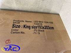 King Leather LED Lift Bed W/ Music