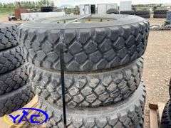 4 - 11.00R20 Tires on Rims (BUYER MUST PAY 4X THE BID PRICE)