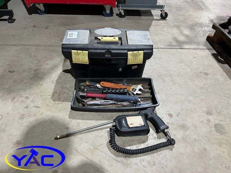 Tool Box W/ Tools & Hay Tester