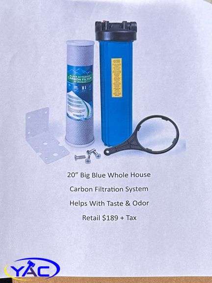 20" Big Blue Whole House Carbon Filtration System Valued At $189