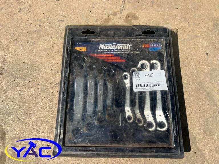 Mastercraft SAE Offset Ratcheting Box End Wrench Set - YAC Auctions