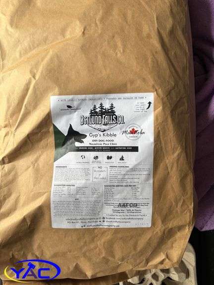18kg Ostlund Falls Dry Dog Food  Gyp's Kibble - Value $49