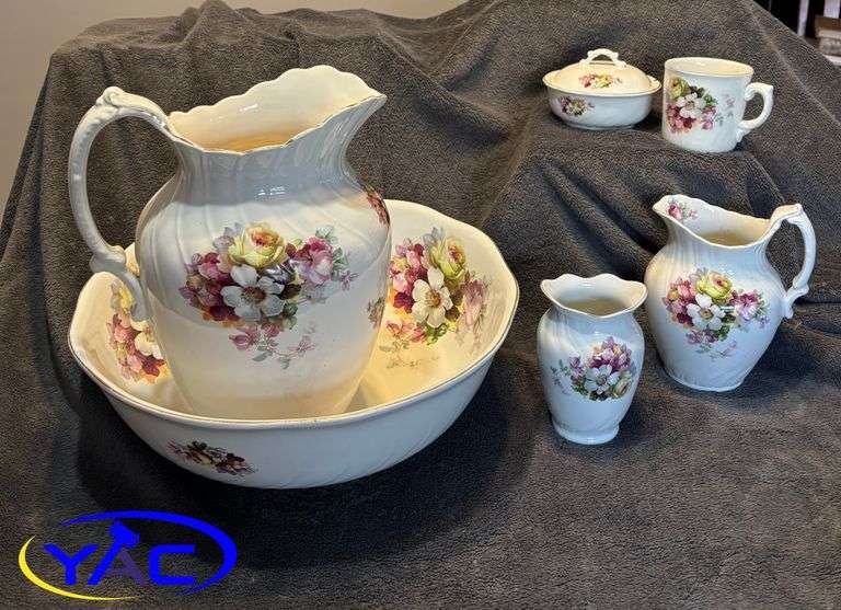 7pcs Vintage Wash Basin & Pitcher Set