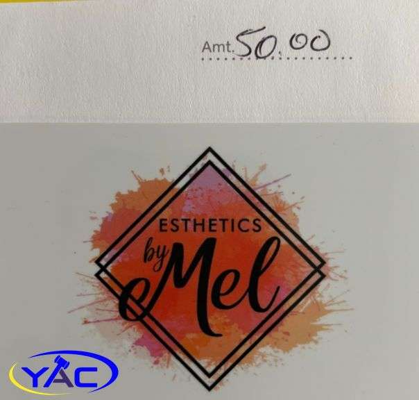 $50.00 Gift Certificate From Esthetics By Mel