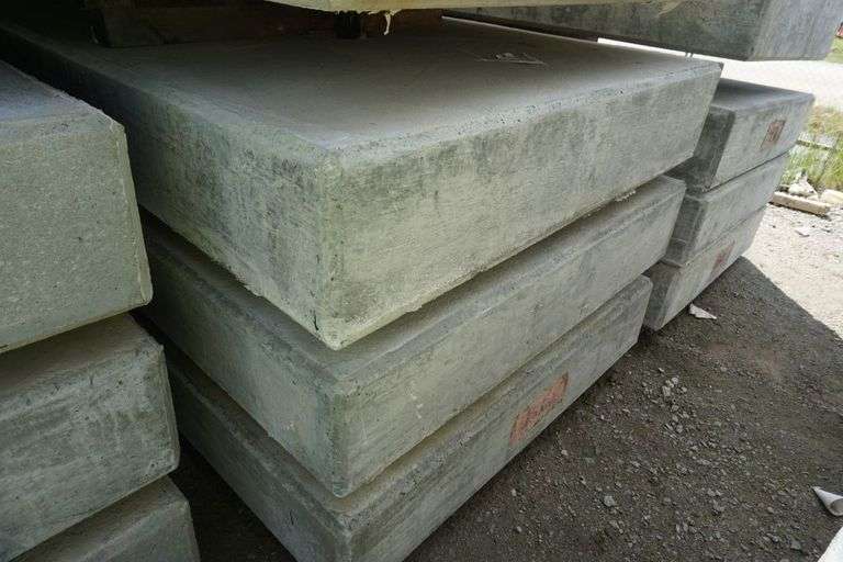Lot of (3) 15,000 lb Concrete Counterweights - Yellow Tag Auctions