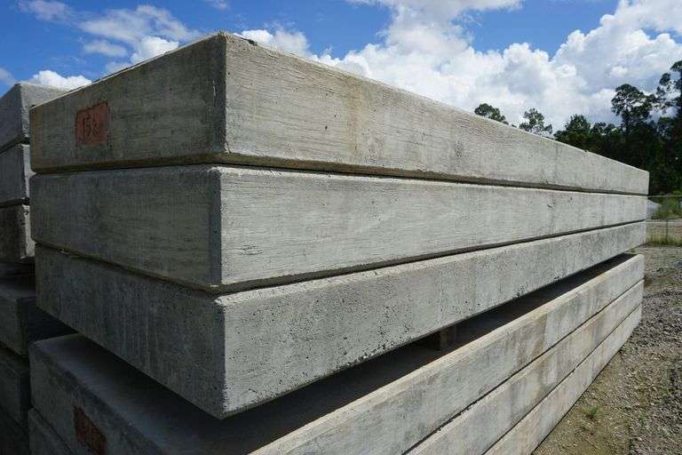 Lot of (3) 15,000 lb Concrete Counterweights - Yellow Tag Auctions