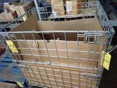 Metal Storage Crate w/Folding Sides