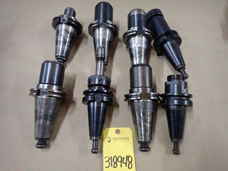 Lot of (8) CNC Tool Holders - Yellow Tag Auctions