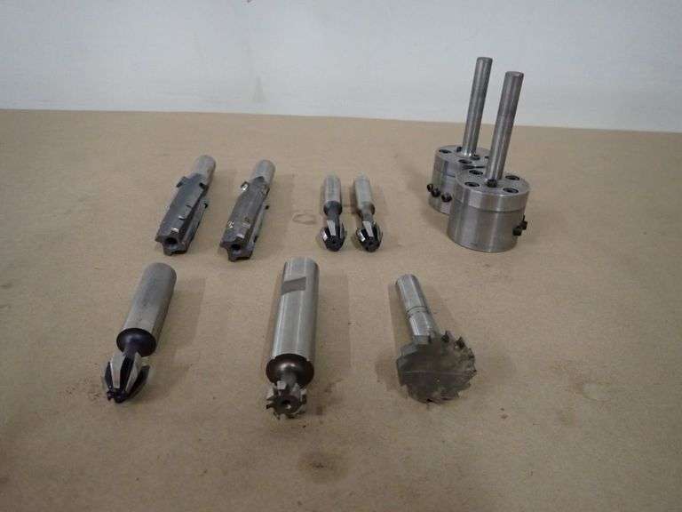 Lot of (7) CNC Cutting Bits with (2) Spindles - Yellow Tag Auctions