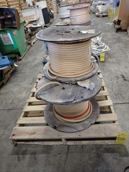 Lot of (3) Electrical Wire Spools - Yellow Tag Auctions