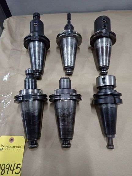 Lot of (6) CNC Tool Holders - Yellow Tag Auctions