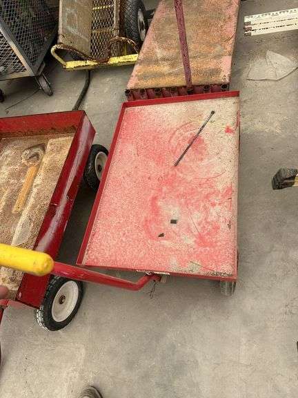 Lot of (4) Metal Wagons/Carts