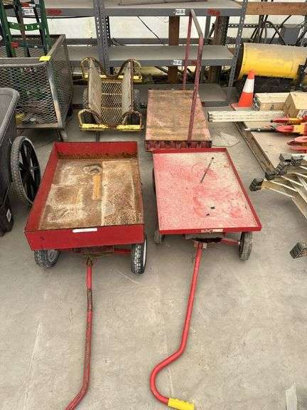Lot of (4) Metal Wagons/Carts