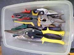 Lot of Assorted Tin Snips And Shears