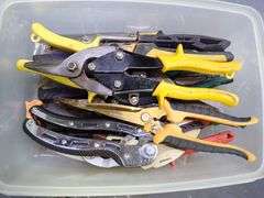 Lot of Assorted Tin Snips And Shears