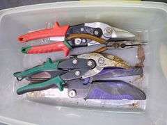 Lot of Assorted Tin Snips And Shears