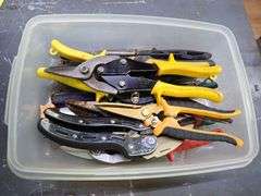 Lot of Assorted Tin Snips And Shears
