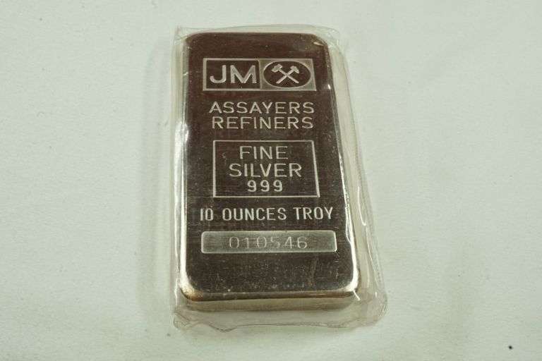 Johnson Matthey 10 Troy Ounce Silver Bar