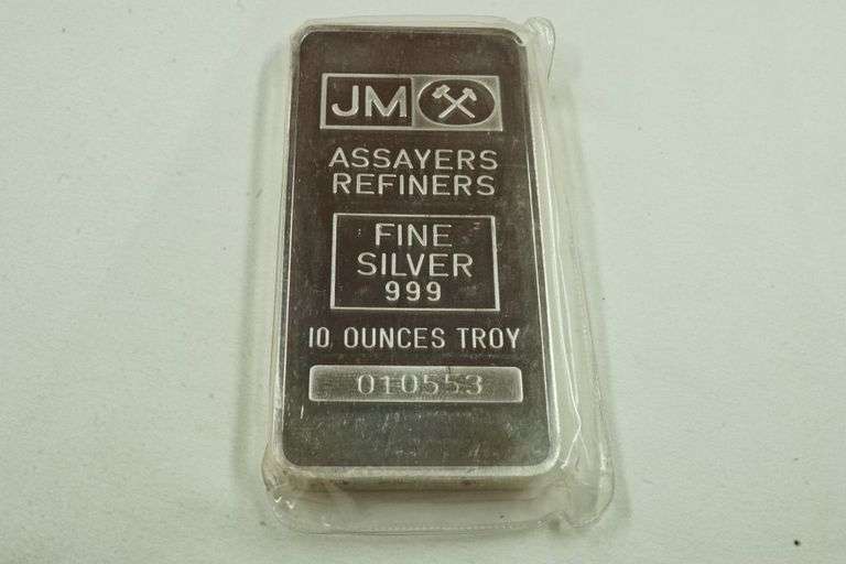 Johnson Matthey 10 Troy Ounce Silver Bar