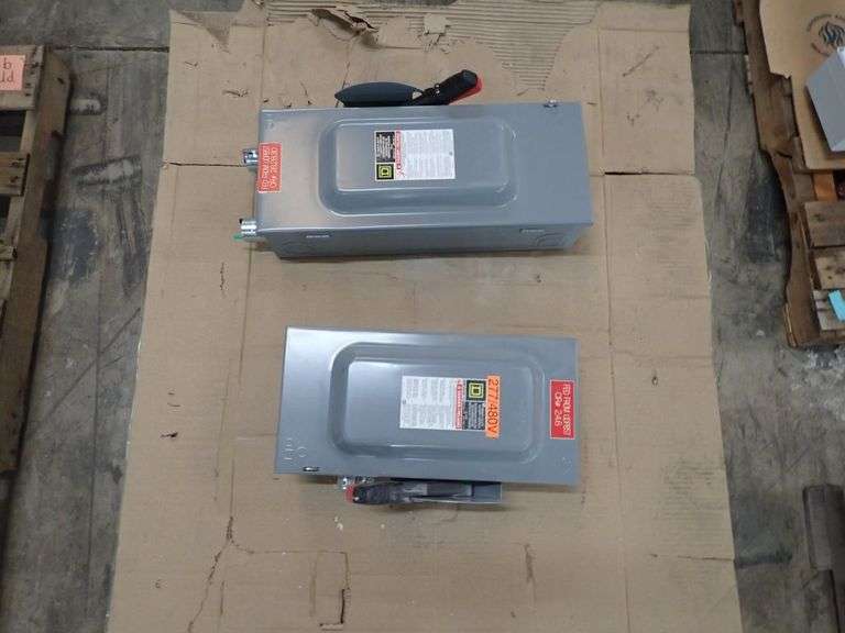 Lot of (2) Square D Heavy Duty Safety Switches