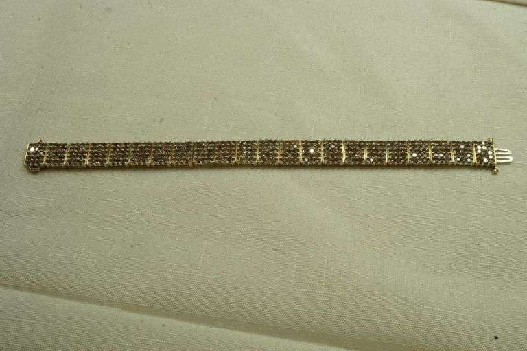 14k Two Tone Gold Bracelet w/Diamonds