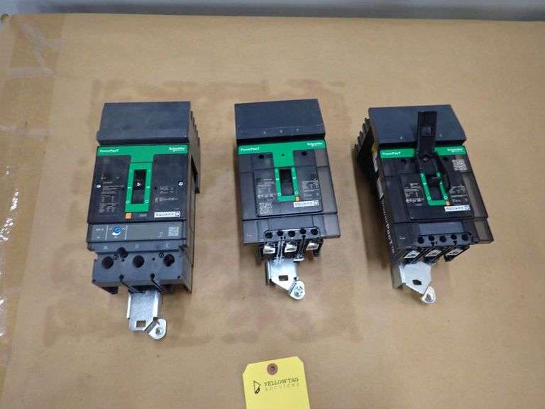 Lot of (3) Square D Circuit Breakers