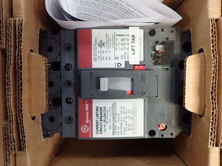 Lot of (10) GE Spectra RMS 150A Circuit Breakers Yellow Tag Auctions