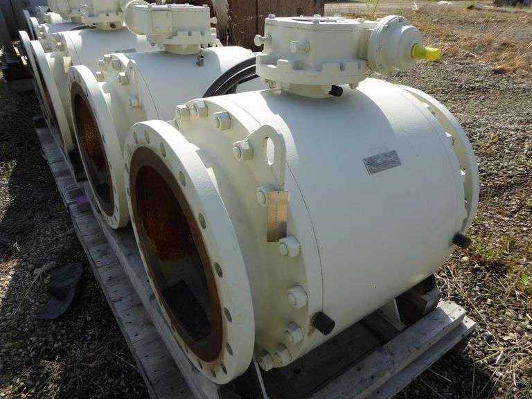 Lot of (2) Velan 20" Ball Valves Mounted on Skid