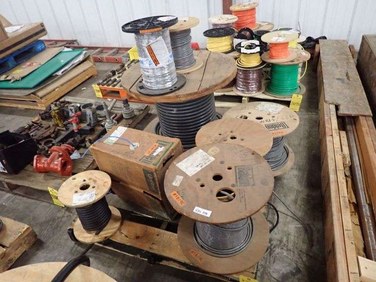 Lot of Assorted Spools of Wire - Yellow Tag Auctions