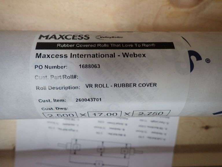 Maxcess Rubber Coverall VR Roller