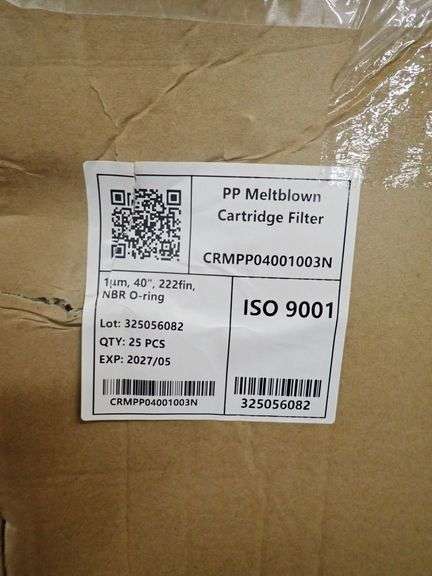 Lot of (6) Boxes PP Meltblown Cartridge Filters