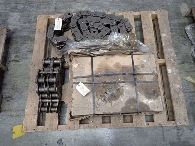 Lot of (2) Tsubaki Chain Boxes with Roller Chain