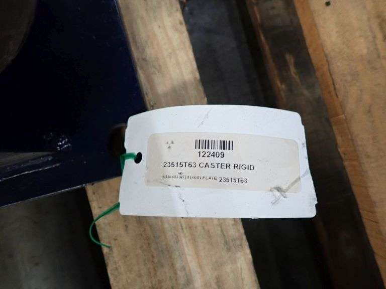 Lot of (5) Rigid Casters with Mounting Plate