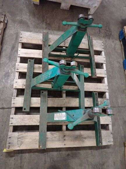 Lot of (3) Greenlee Screw Type Reel Stand
