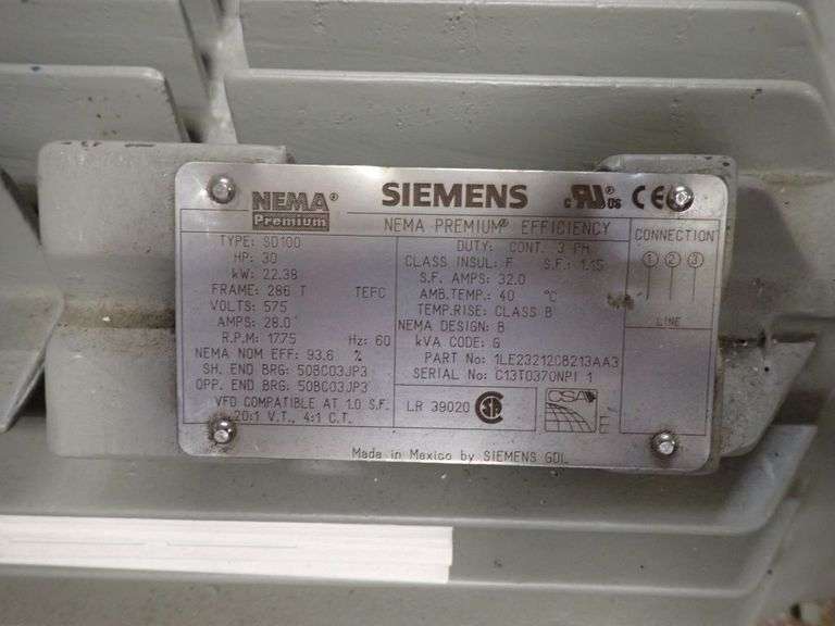 Siemens 30 HP Motor