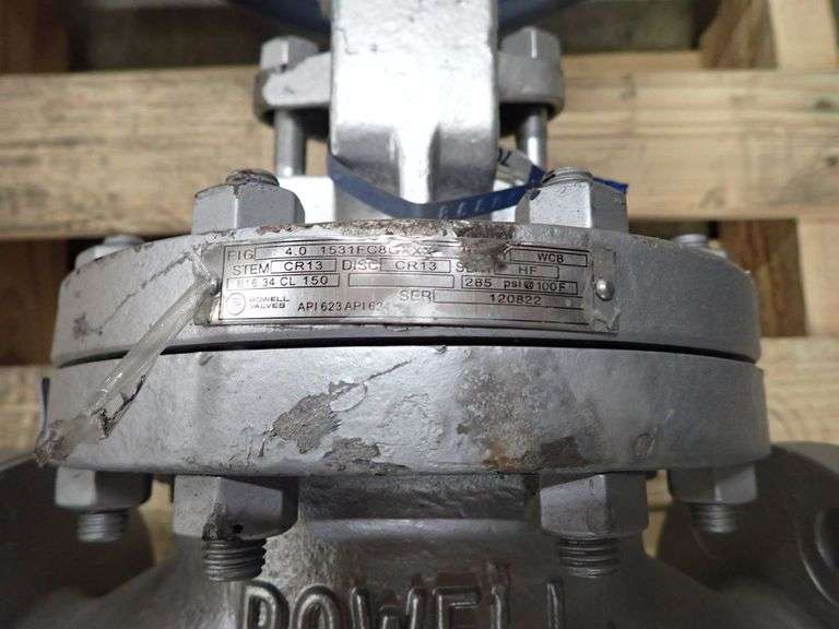 Lot of (2) Powell 4" Flanged Globe Valves