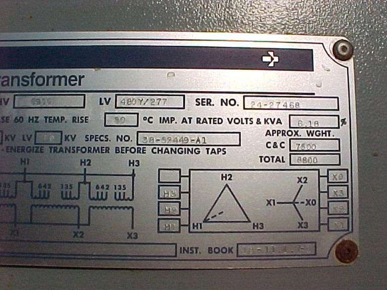 Gould 1500 KVA Transformer