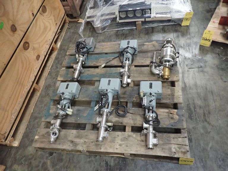 Lot of (6) Aoki Valves with Actuator Attachment