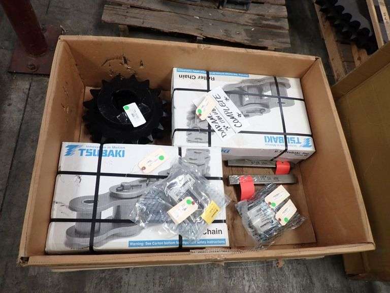 Lot of Assorted Roller Chains and Sprockets