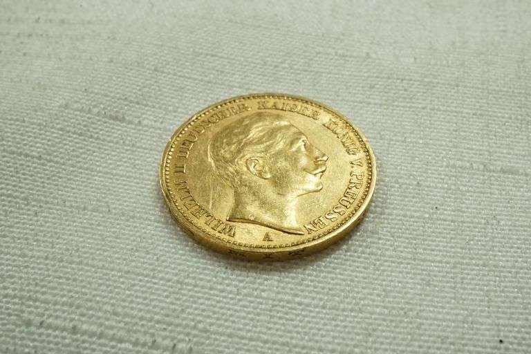 1901 Deutsches Reich 20 Mark Prussian Gold Coin
